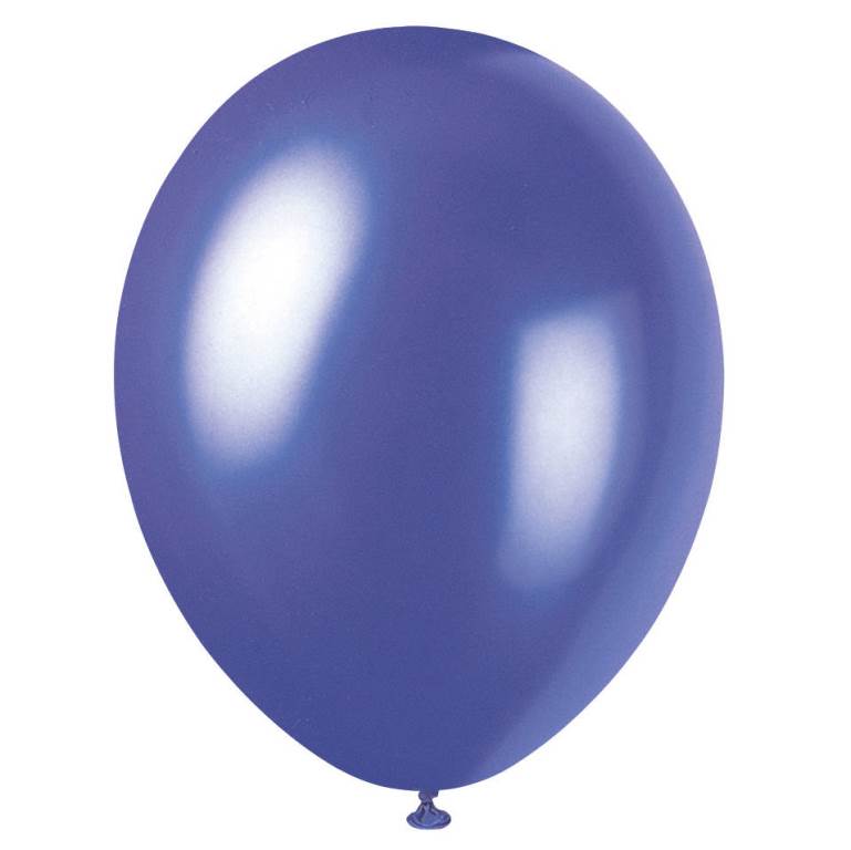 12" Premium Pearlized Balloons Electric Purple Pack Of 8 - Click Image to Close