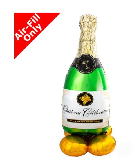 55" Airloonz Bubbly Wine Bottle - Click Image to Close