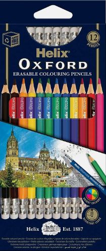 Helix Erasable Colouring Pencil X 12 Hanging Box - Click Image to Close