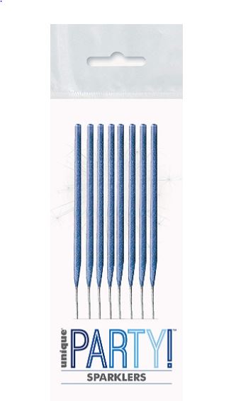 8 Pack Blue 7" Sparkler - Click Image to Close
