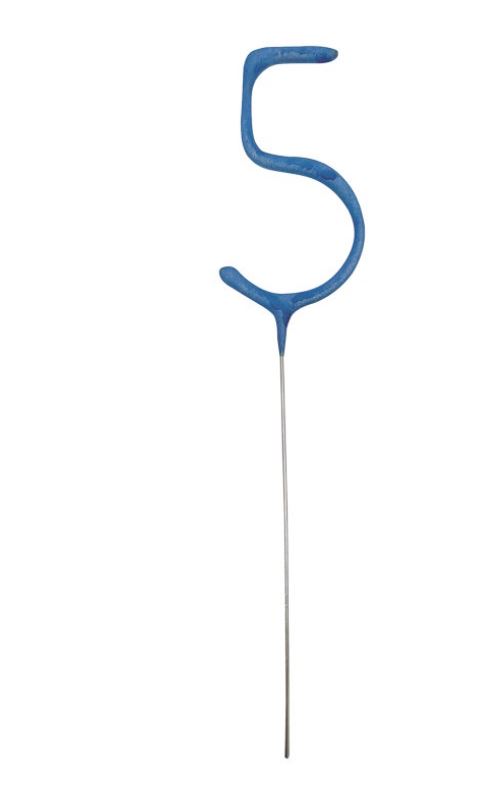 Birthday Blue Glitz Number 5 Sparkler 7" - Click Image to Close