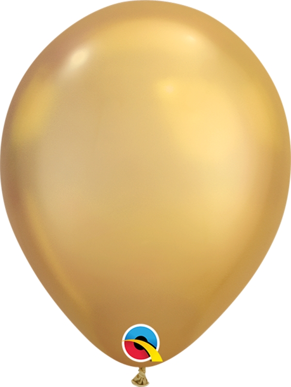 07" RND CHROME GOLD 100CT QUALATEX PLAIN LATEX
