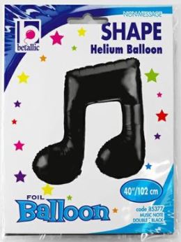 Music Note Double Black 40" Single Pack