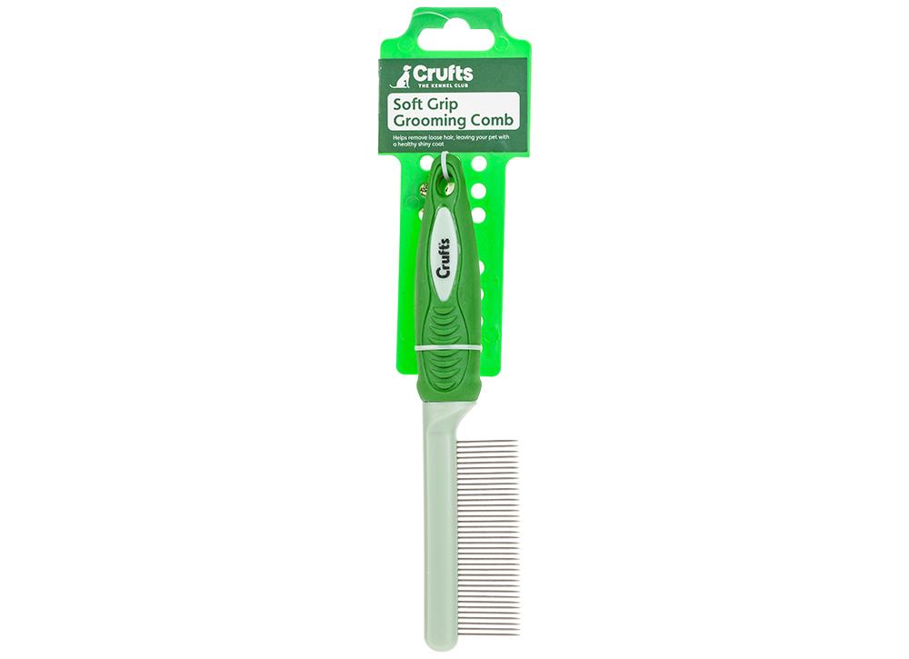 Crufts Soft Grip Grooming Comb - Click Image to Close