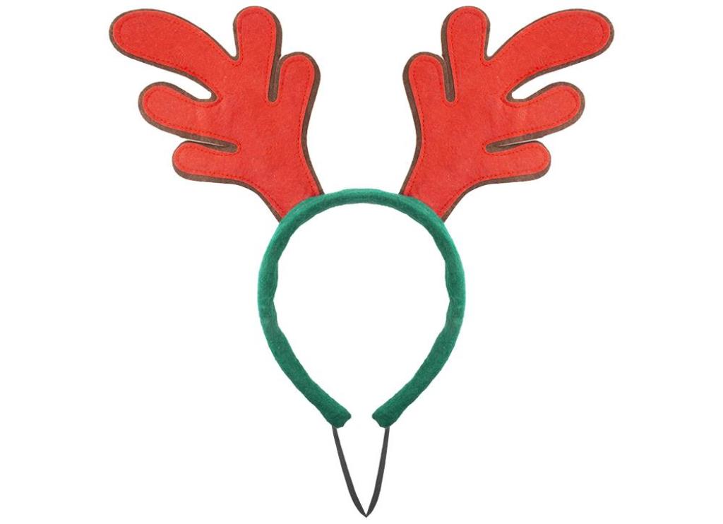 Pet Reindeer Headband With Antlers - Click Image to Close