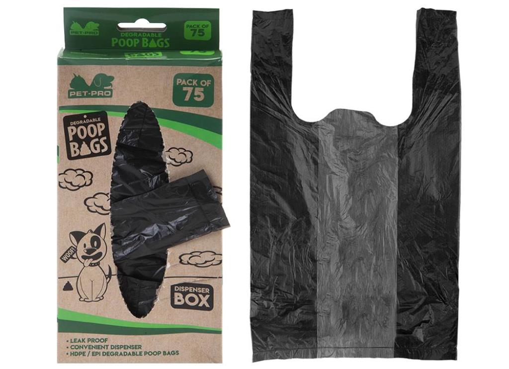 Pack Of 75 Eco Degradable Doggy Poop Bags - Click Image to Close