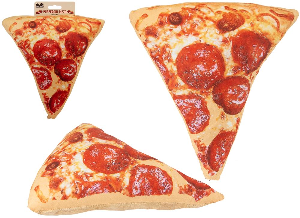 Pizza Mutt Plush Pizza Slice Dog Toy - Click Image to Close