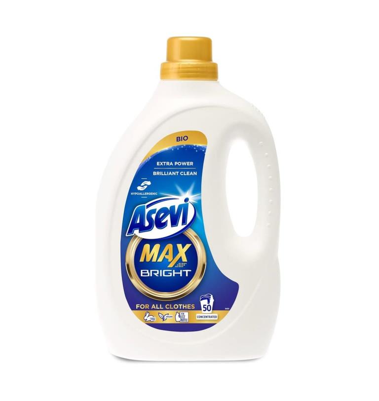 Asevi Max Bright Detergent Bio 2.5L x 5 - Click Image to Close