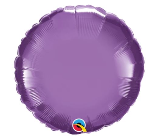 Qualatex 18" Round Chrome Purple Plain Foil - Click Image to Close