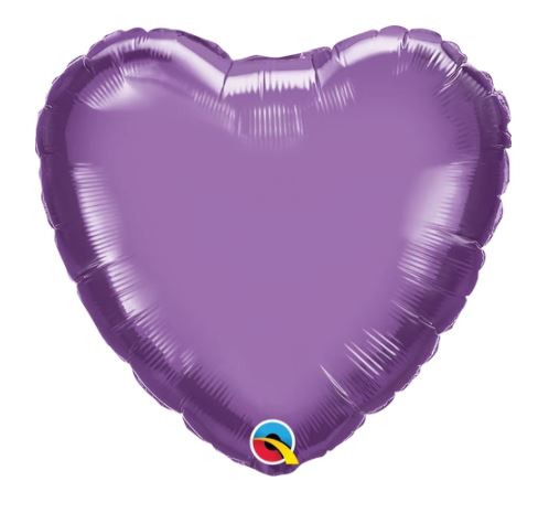 Qualatex 18" Heart Chrome Purple Plain Foil - Click Image to Close