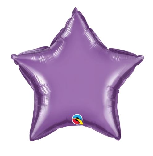 Qualatex 20" Star Chrome Purple Plain Foil - Click Image to Close