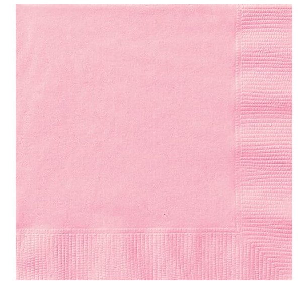 20 Pack Lovely Pink Lunch Napkin - Click Image to Close