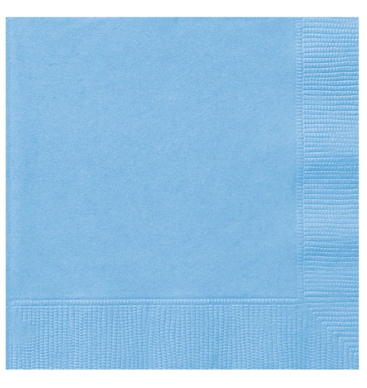 20 Pack Powder Blue Lunch Napkin - Click Image to Close