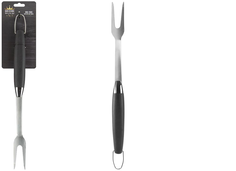 Deluxe BBQ Fork With Soft Grip Handle - Click Image to Close