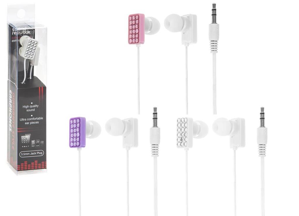 Diamante Style Earbuds - Click Image to Close