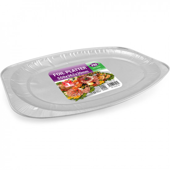 Foil Platter Large 550x362x30mm 1pc - Click Image to Close