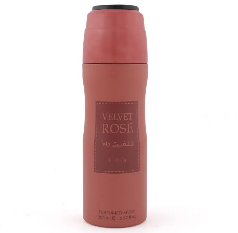 Lattafa Velvet Rose (X12 Pack) 200ml Dubai Perfume Deodorant - Click Image to Close