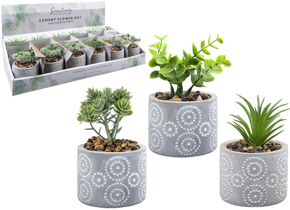 Cement Flower Pot - Click Image to Close