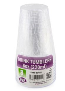 Drink Tumblers Juice/Spirit 220ml 8Pcs