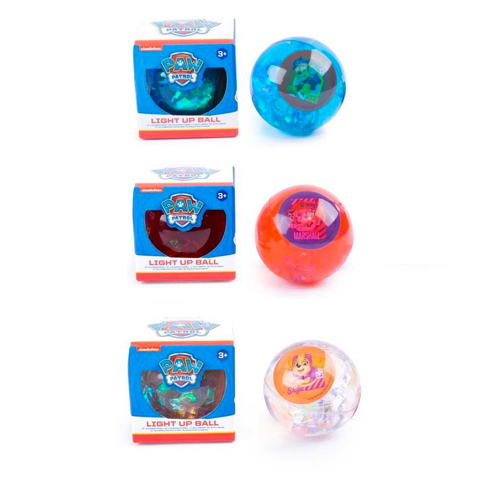 Paw Patrol 7cm Light Up Bouncy Ball ( Assorted Designs ) - Click Image to Close