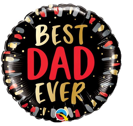 Qualatex 18" Round Best Dad Ever - Click Image to Close