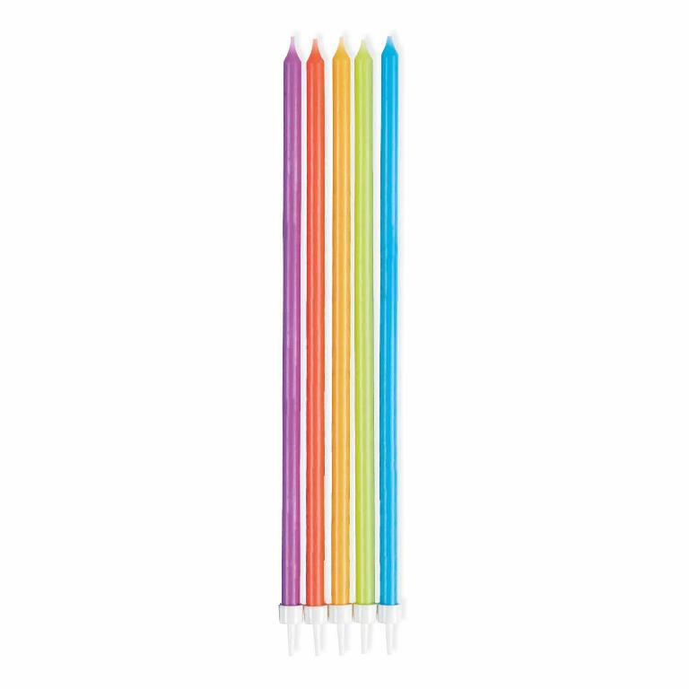 Primary Skinny Candles 16cm 10 Pack - Click Image to Close
