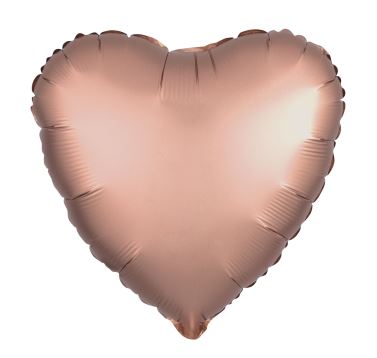 Amscan Rose Gold Heart Standard Foil Balloons - Click Image to Close