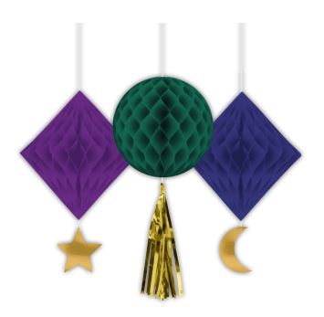 Eid Honeycomb Decorations - 6 Pack g - Click Image to Close