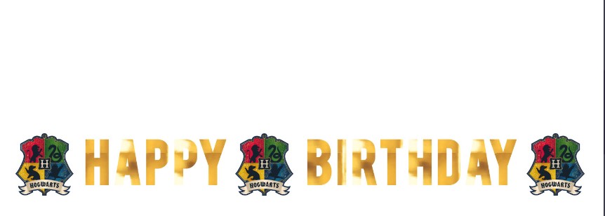 Harry Potter Houses Letter Banners 1.8m x 13cm - 6 Pack - Click Image to Close