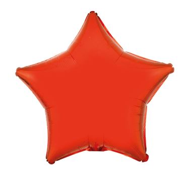 Amscan Metallic Orange Star Standard Pack aged Foil Balloons - Click Image to Close