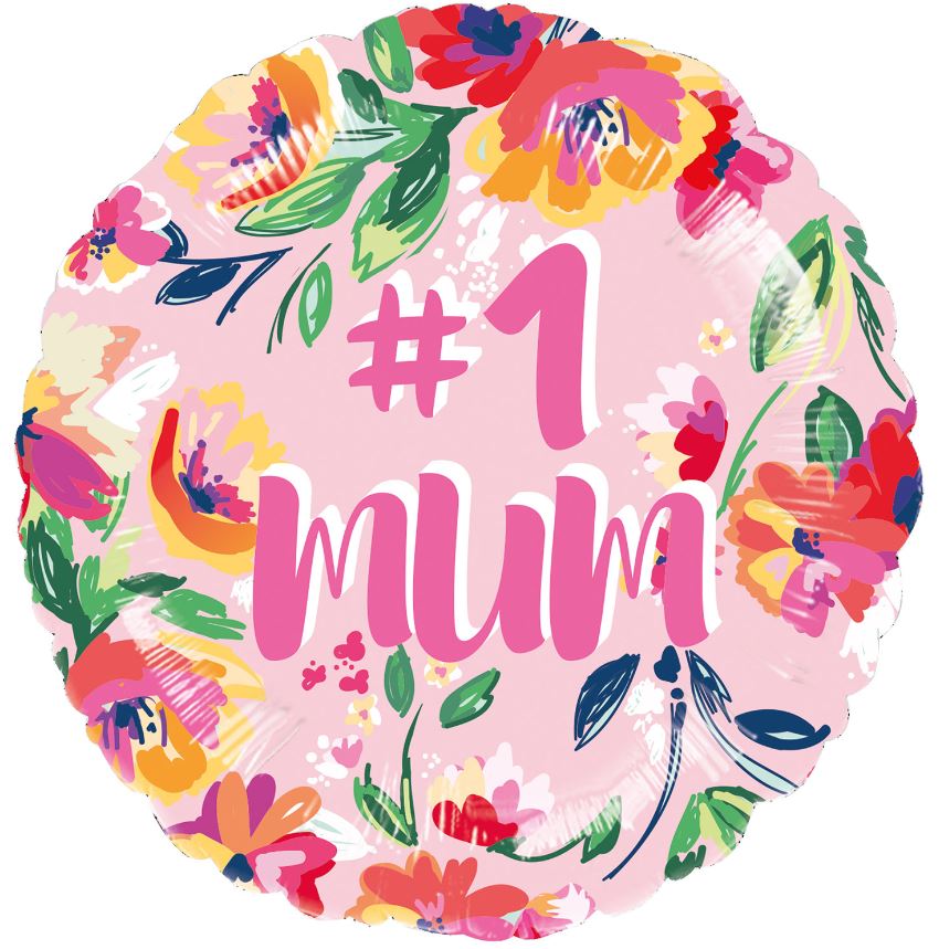Number 1 Mum Standard Foil Balloon - Click Image to Close