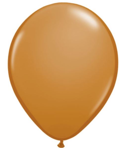 5" Mocha Brown Fashion Latex Balloon 100 Pack - Click Image to Close