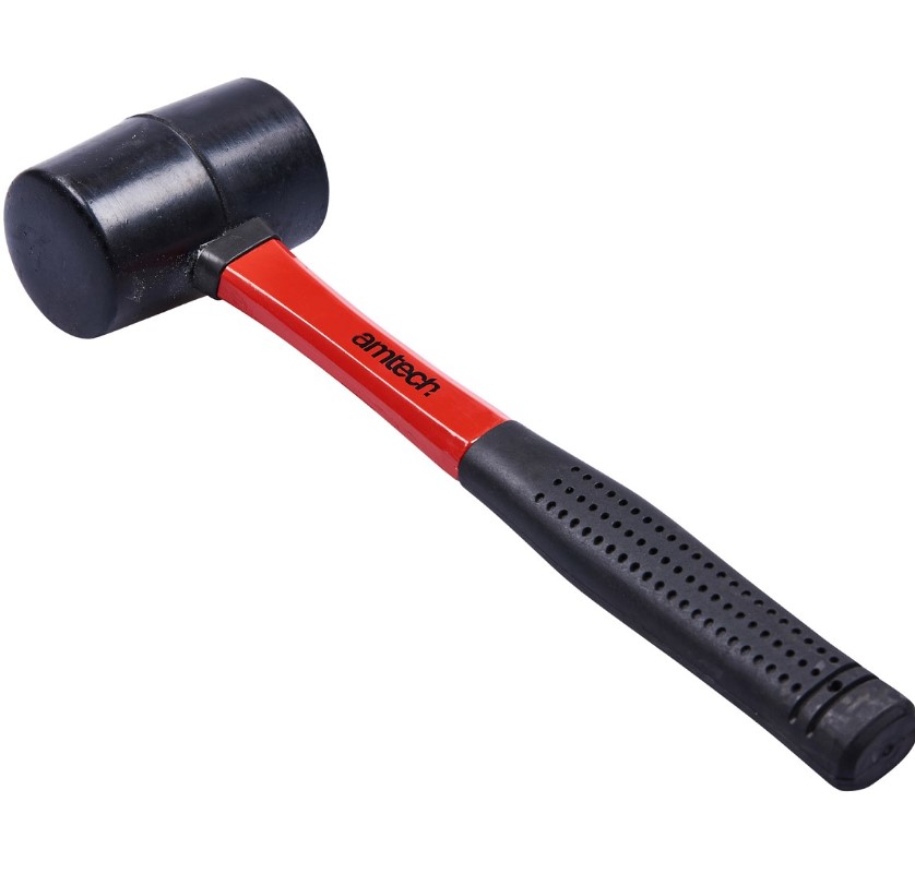 8oz Rubber Mallet Fiber Glass Shaft - Click Image to Close