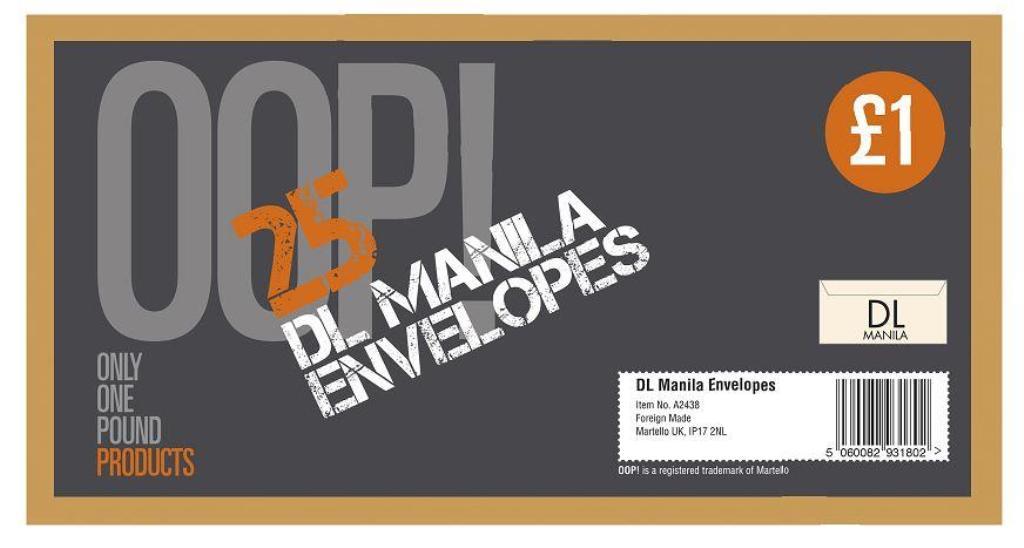 DL Manila Envelopes 25 Pack - Click Image to Close