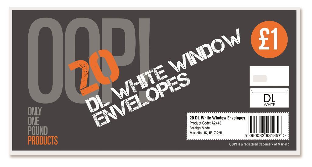 DL White Window Envelopes 25 Pack - Click Image to Close