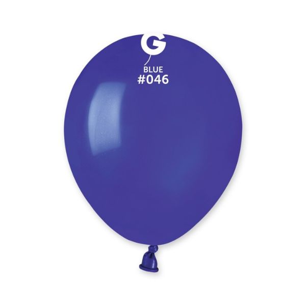 Gemar 5" Pack 50 Latex Balloons Blue #046 - Click Image to Close