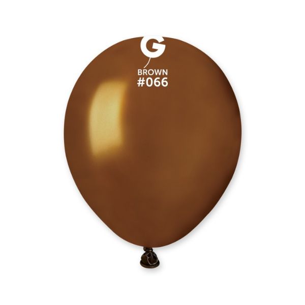 Gemar 5" Pack 50 Latex Balloons Metallic Brown #066 - Click Image to Close