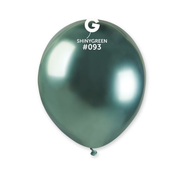 Gemar 5" Pack 50 Latex Balloons Shiny Green#093 - Click Image to Close