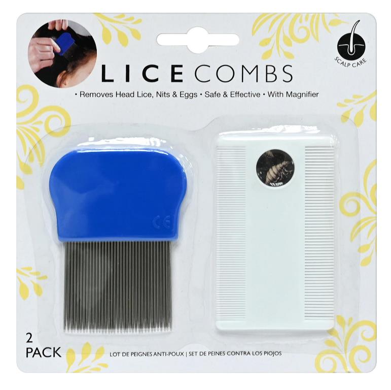 Lice Comb Metal & Plastic 2 Pack - Click Image to Close