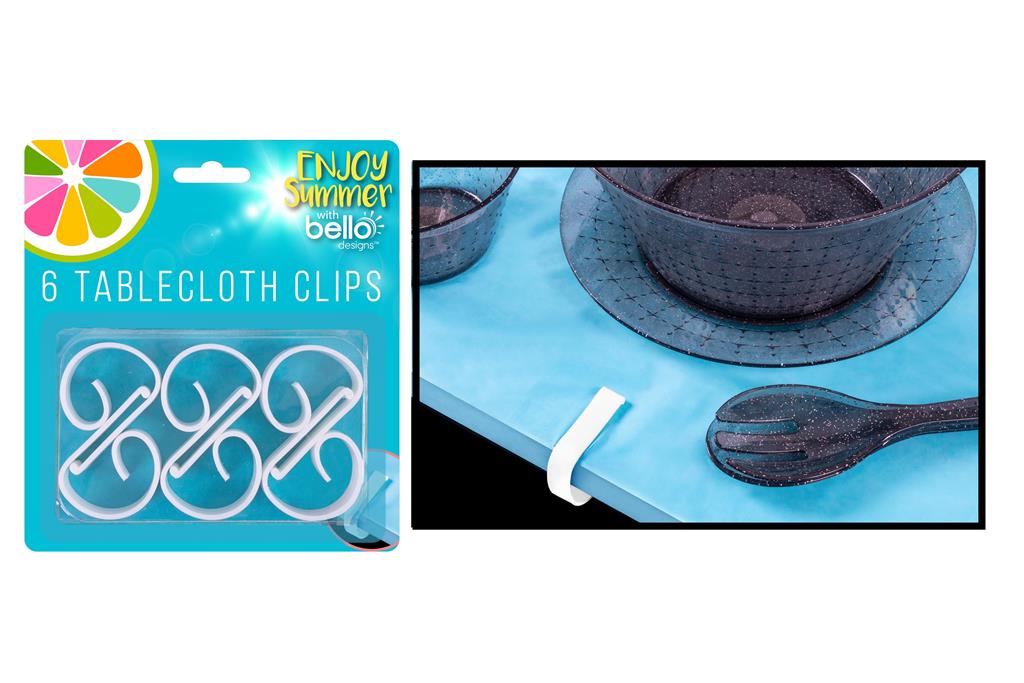 Bello Tablecloth Clips 6 Pack - Click Image to Close