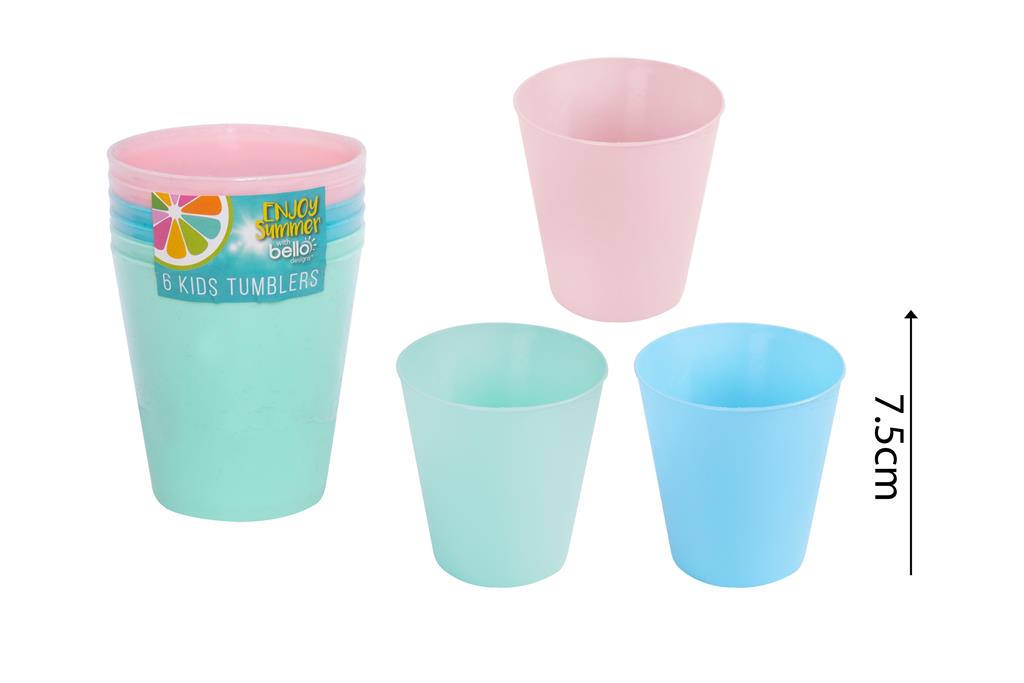 Kids Tumblers 200ml Pack Of 6 - Click Image to Close