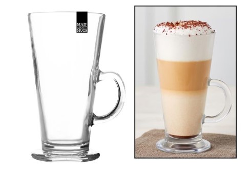 Mad About Mugs Glass Latte Mug 300ml 7.6x6.7x14.4cm - Click Image to Close