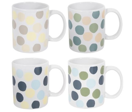 Mad About Mugs Mugs 11oz U Shaped Neutral Polka Dot - Click Image to Close