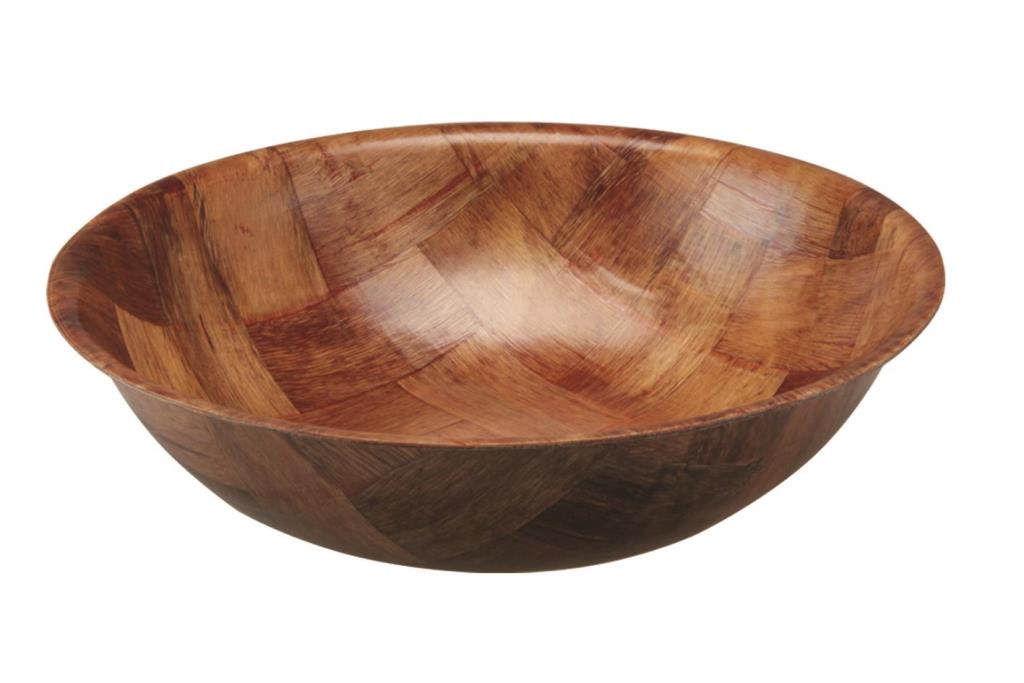 Apollo Woven Wood Bowl 25cm - Click Image to Close