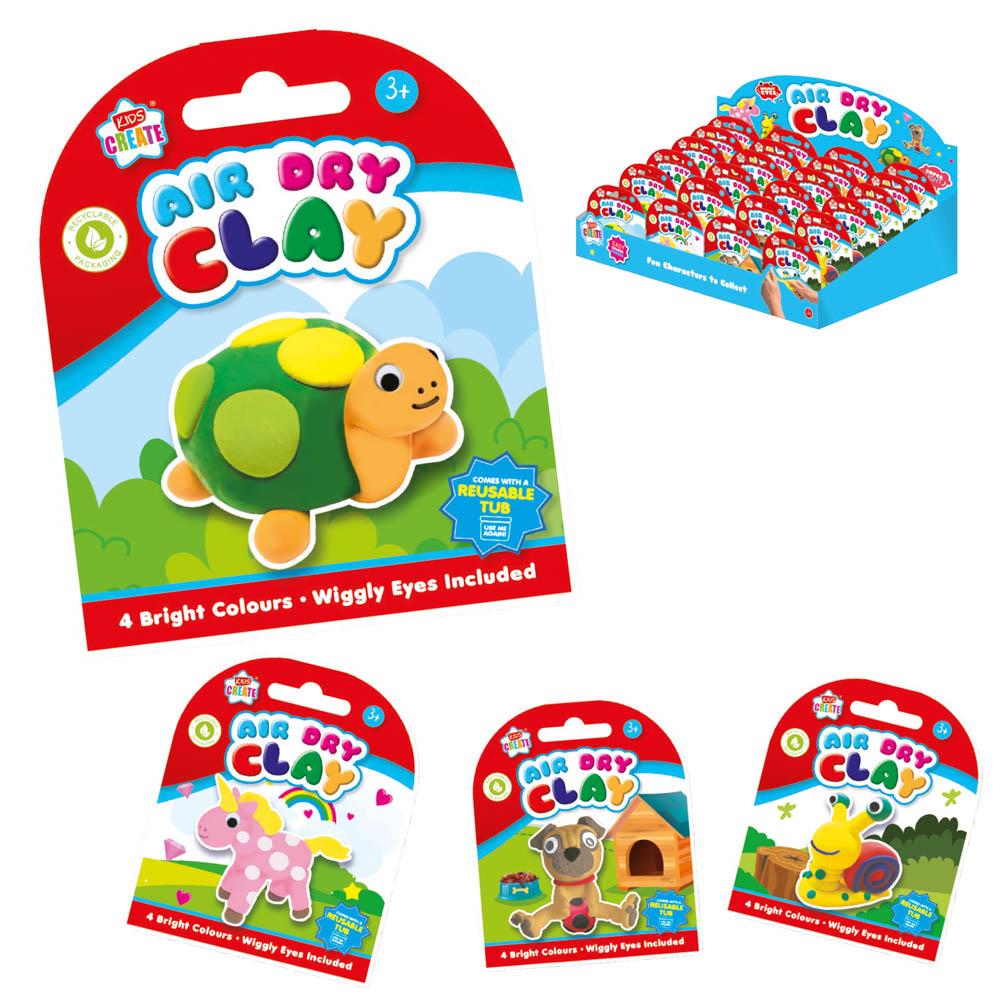 Kids Create Activity Air Dry Clay ( Assorted Designs ) - Click Image to Close