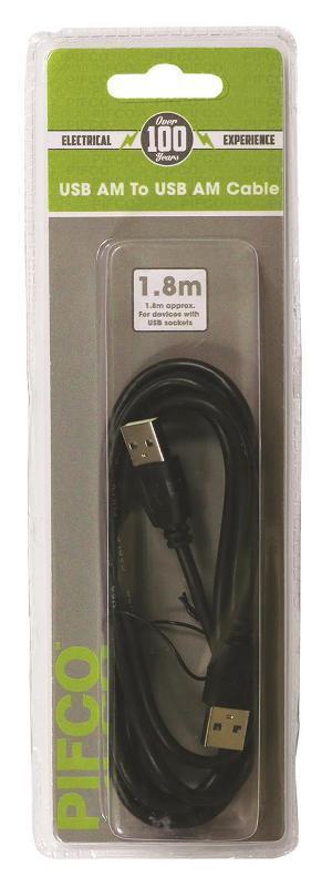 USB Am To USB Am 1.8 Metre Cable - Click Image to Close