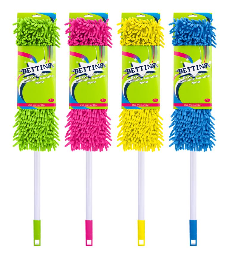 Bettina Chenille Noodle Mop With Extendable Handle - Click Image to Close