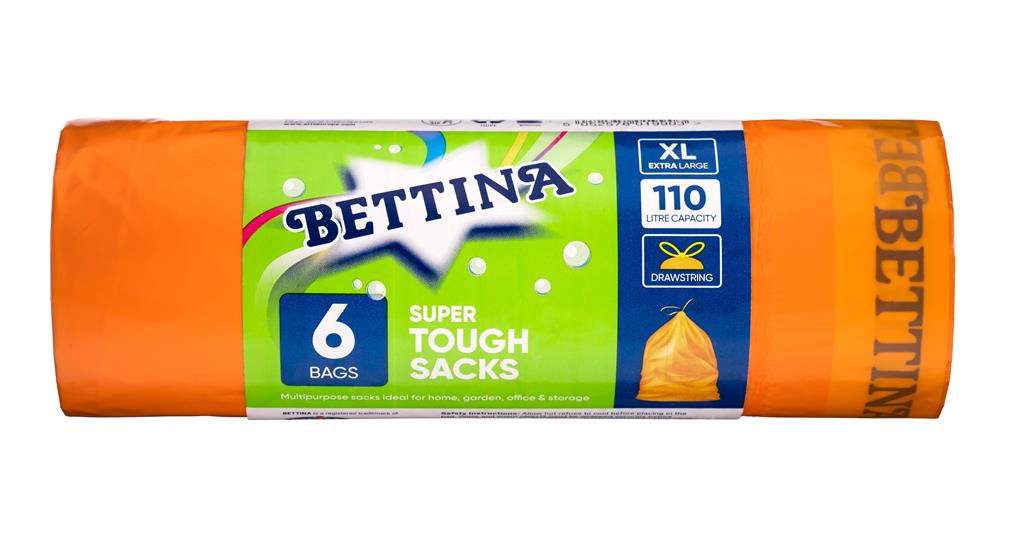 Bettina Super Tough Sacks 110L 6pc - Click Image to Close