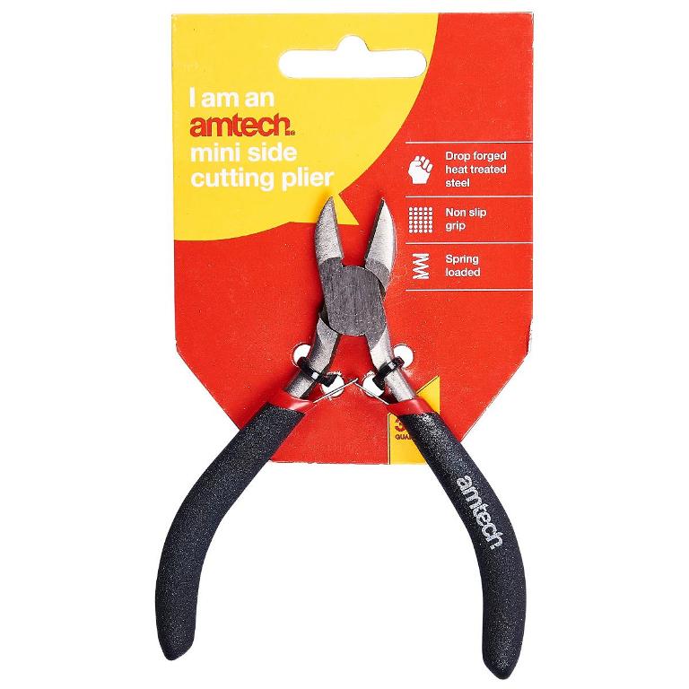 Amtech Mini Side Cutting Plier With Spring - Click Image to Close
