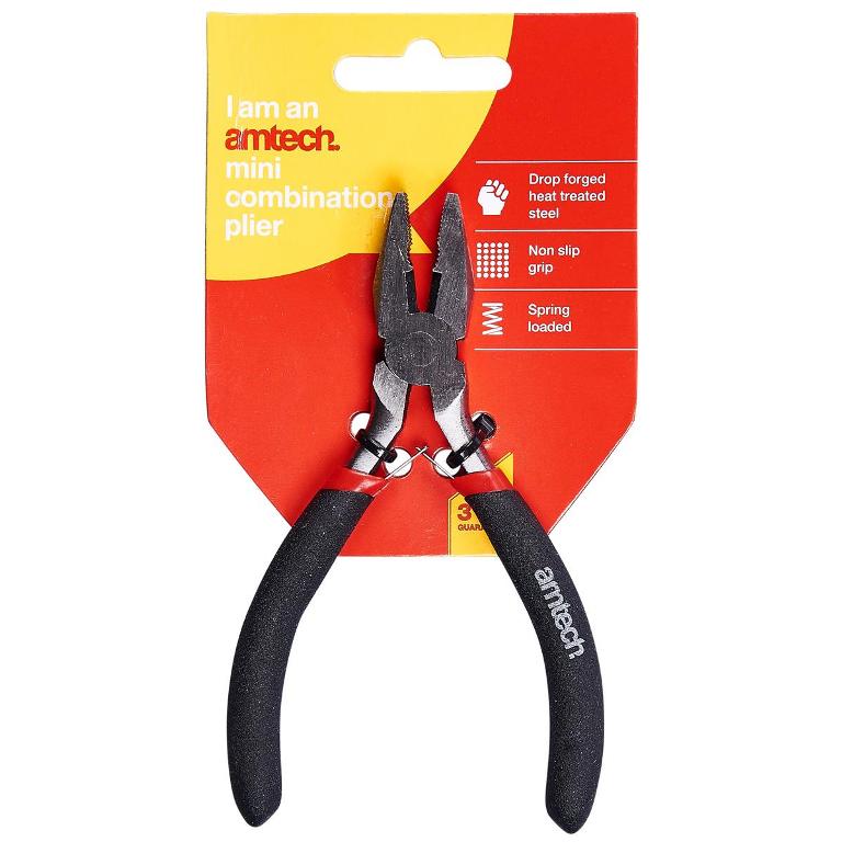 Amtech Mini Combination Plier With Spring - Click Image to Close